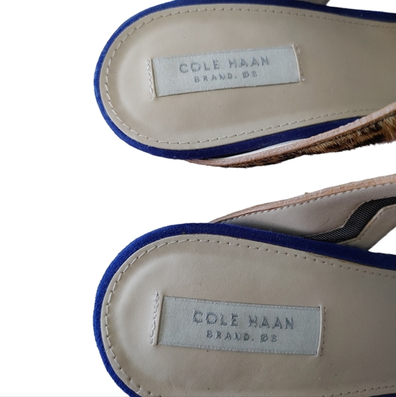 Cole Haan Emilia Real Fur Calf Hair Slip On Heels - Picture 12 of 14